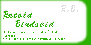ratold bindseid business card